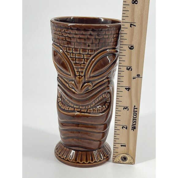 Forbidden Island Alameda Tiki Diablo Mug Tiki Farm 2005 Brown Zombie Mai Tai - Picture 3 of 5